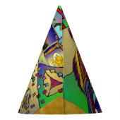 Purim Esther Celebration Light Art Print Partyhütchen (Rückseite)