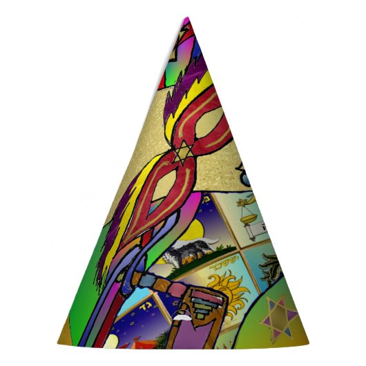 Purim Esther Celebration Light Art Print Partyhütchen (Links)