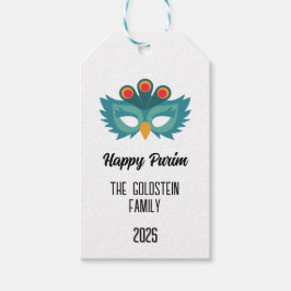 Purim Eule Maskerade Kostüm Familienname Geschenkanhänger