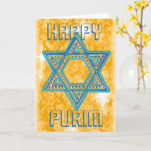 Purim-Feier Karte (Gelbe Blume)