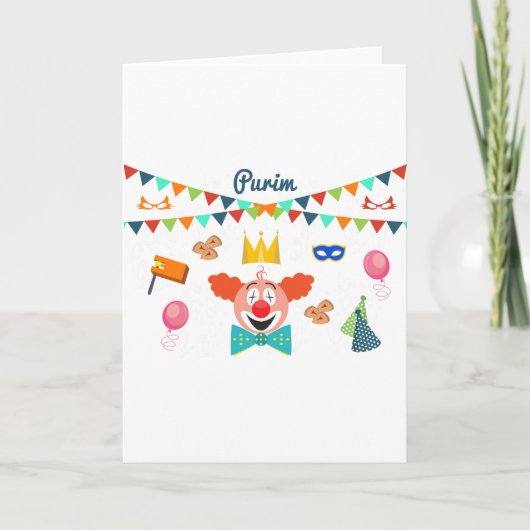 Purim Feiertagskarte (Vorderseite)