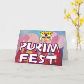 Purim Fest Karte (Gelbe Blume)