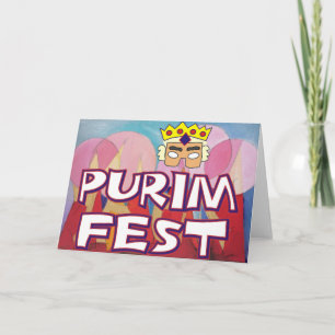 Purim Fest Karte