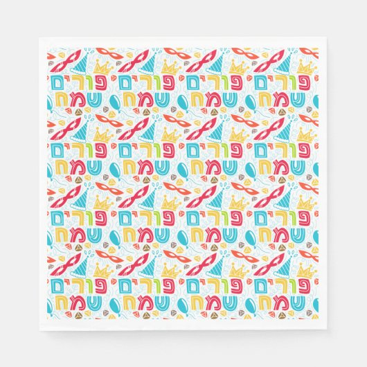Purim-Fest-Papier-Taschentücher Serviette (Vorderseite)