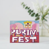 Purim Fest Postkarte (Stehend Vorderseite)