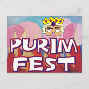 Purim Fest Postkarte
