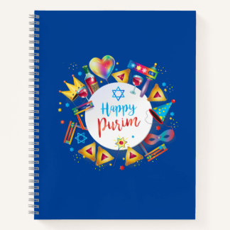 Purim Festival Jewish Holiday Geschenke Hamantasch Notizblock