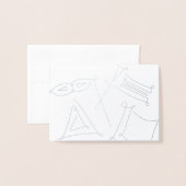 Purim Folienkarte (Vorderseite mit Umschlag)