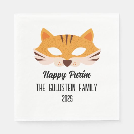 Purim Fuchs Maskerade Kostüm Serviette (Vorderseite)