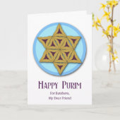 Purim für Friend Hamantaschen Magen David Karte (Gelbe Blume)