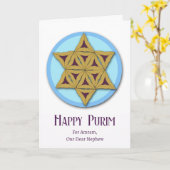 Purim für Nephew Hamantaschen Magen David Karte (Gelbe Blume)