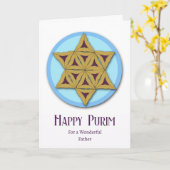 Purim für Vater Hamantaschen Magen David Karte (Gelbe Blume)