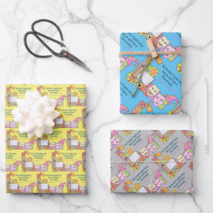 Purim Geschenkpapier Set