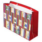 Purim Gift Bag Große Geschenktüte (Rückseite Schrägansicht)