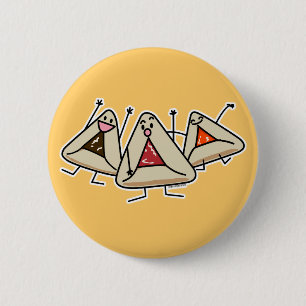 Purim hamantaschen Gebäck Sameach Oznei Haman Button