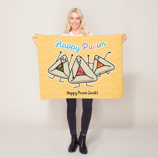 Purim hamantaschen Gebäck Sameach Oznei Haman Fleecedecke (Beispiel)