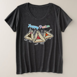 Purim hamantaschen Gebäck Sameach Oznei Haman Große Größe T-Shirt