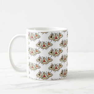 Purim hamantaschen Gebäck Sameach Oznei Haman Kaffeetasse