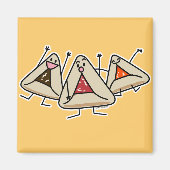 Purim hamantaschen Gebäck Sameach Oznei Haman Magnet (Vorne)