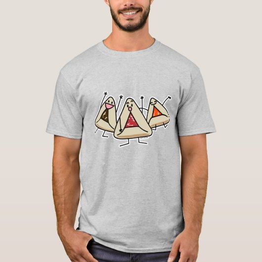 Purim hamantaschen Gebäck Sameach Oznei Haman T-Shirt (Vorderseite)