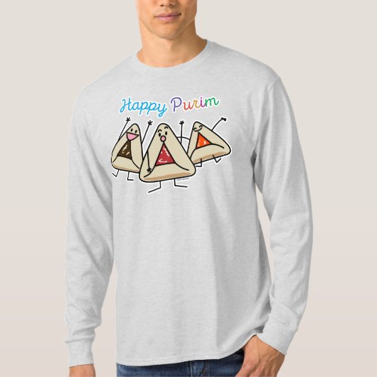 Purim hamantaschen Gebäck Sameach Oznei Haman T-Shirt (Vorderseite)