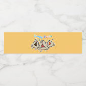 Purim hamantaschen Konditii Sameach Oznei Haman Wasserflaschenetikett (Einzelnes Label)