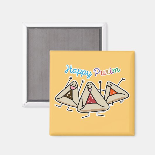 Purim Hamantaschen Konditorei Sameach Oznei Haman Magnet (Vorderseite/Rückseite)