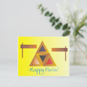 Purim Hamantaschen Postkarte (Stehend Vorderseite)