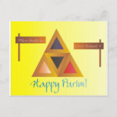 Purim Hamantaschen Postkarte (Vorderseite)