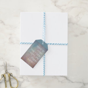 Purim Hebrew Bibel Zitat Mishloach Manot Gift Tag Geschenkanhänger