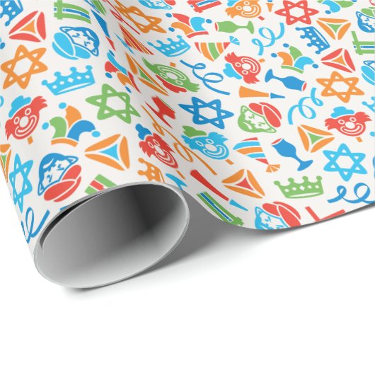 Purim Holiday Wrapping Paper Geschenkpapier (Rolleneckpunkt)
