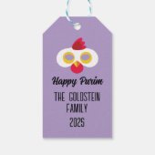 Purim-Hühnermaske Masquerade-Kostüm Geschenkanhänger (Rückseite)