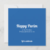 Purim - Invitación de fiesta o tarjeta de saludo Einladung (Rückseite)