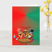 Purim Karte mit 3 oznei Haman (Gelbe Blume)