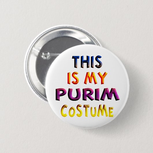 Purim Kostüm Button (Vorne & Hinten)