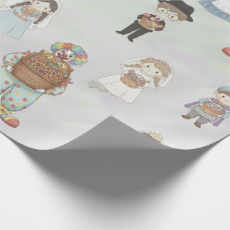 Purim-Kostüm-Kinder-Charakter-Kollektion Geschenkpapier