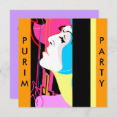 Purim Kostüm-Maskerade-Extravaganz-Einladungen Einladung (Vorne/Hinten)