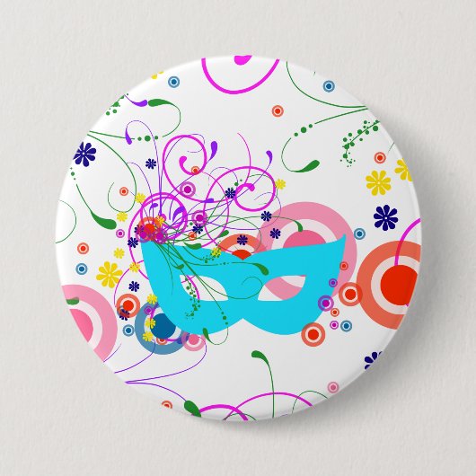 Purim Mask Button (Vorderseite)