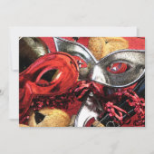 Purim Masken u. Hamentashen Einladung (Vorderseite)