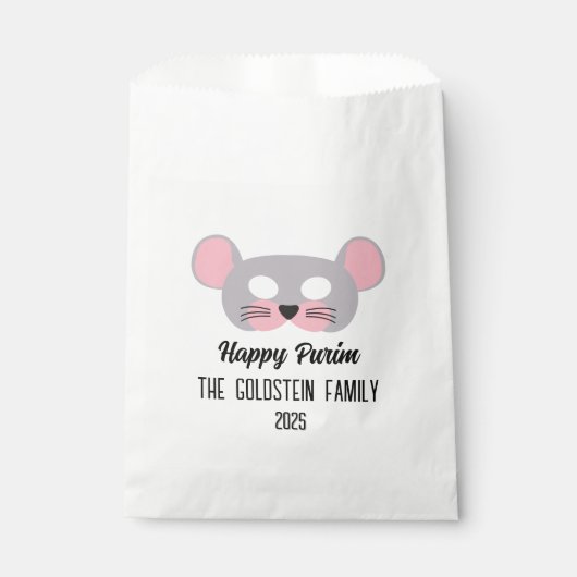 Purim Maus Maskerade Kostüm Geschenktütchen (Vorderseite)
