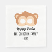 Purim Monkey Maskerade Kostüm Serviette (Vorderseite)