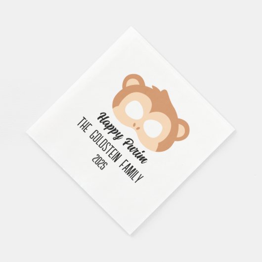 Purim Monkey Maskerade Kostüm Serviette (Ecke)
