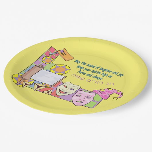 Purim Pappteller (Schrägansicht)