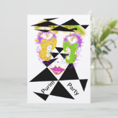 Purim Party Celebration Abstrakt Style Einladungen (Stehend Vorderseite)