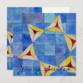 Purim-Party Einladung (Vorne/Hinten)