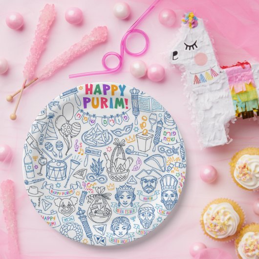 Purim Party Teller - Festliche jüdische Designs (Party)