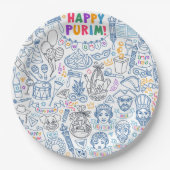 Purim Party Teller - Festliche jüdische Designs (Vorderseite)