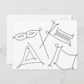 Purim Postkarte (Vorne/Hinten)