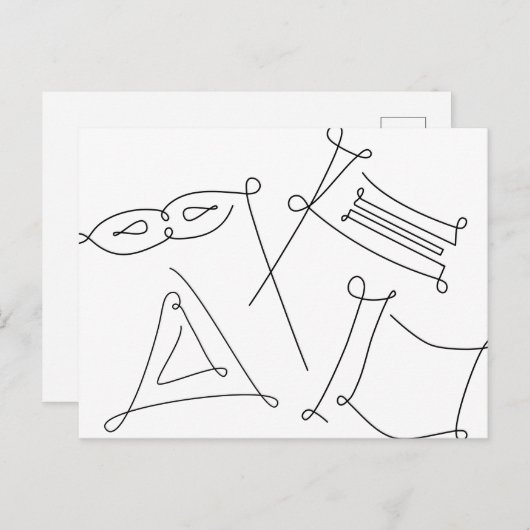 Purim Postkarte (Vorne/Hinten)