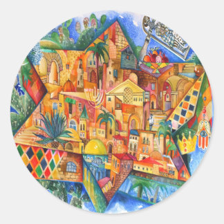 PURIM RUNDER AUFKLEBER